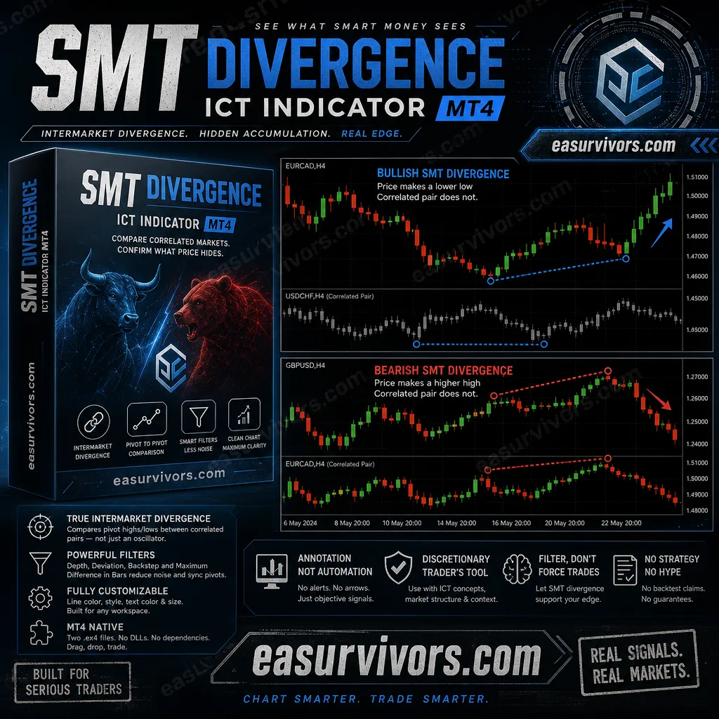 SMT Divergence ICT Indicator MT4